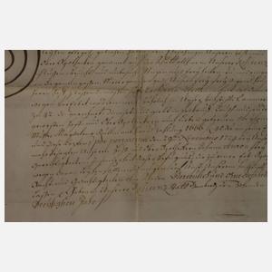 Brief des Fürstbischofs von Bamberg und Würzburg 1739