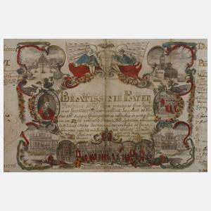 Ablassbrief Papst Pius VI. von 1776