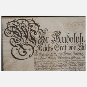 Testament des Grafen Rudolf Franz Erwein von Schönborn