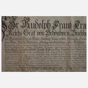 Testament des Grafen Rudolf Franz Erwein von Schönborn