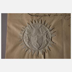 Urkunde Ludwig von Hessen Darmstadt