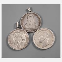 Drei Silbermünzen Sachsen111