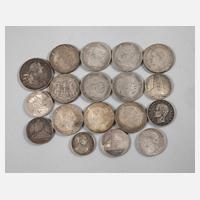 Konvolut Silbermünzen Kaiserreich111