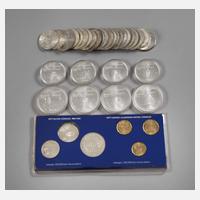 Konvolut Silbermünzen und Medaillen111