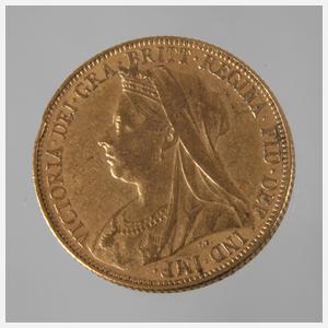 Goldmünze 1 Sovereign England