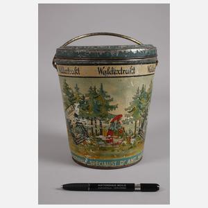 Großer Blecheimer mit Kindermotiv