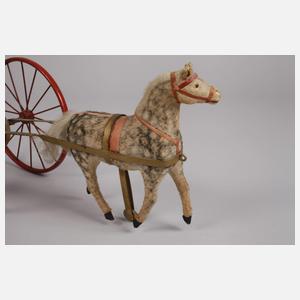 Apfelschimmel mit Schelle als Nachziehspielzeug