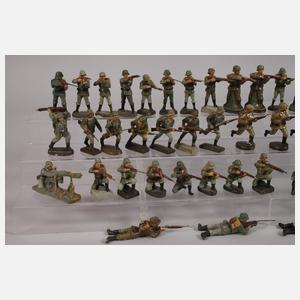 Konvolut Massesoldaten, Unterstände und Zubehör