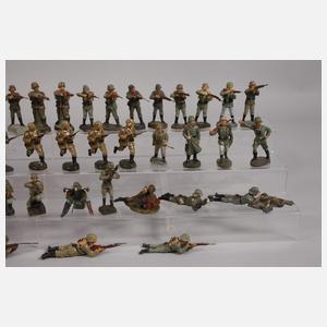 Konvolut Massesoldaten, Unterstände und Zubehör