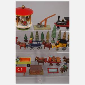 Umfangreiches Miniaturdorf Erzgebirge