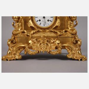 Große Bronzependule Delamar á Paris