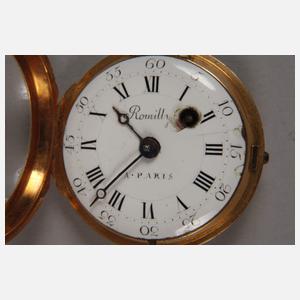 Goldene Spindeltaschenuhr Romilly á Paris