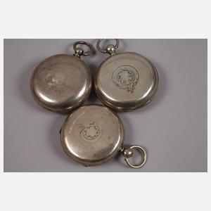 Sammlung von sieben englischen Schlüsseluhren