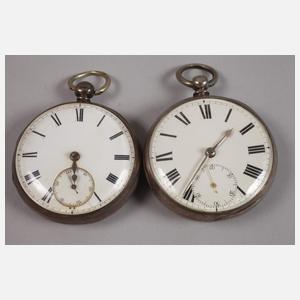 Sammlung von sieben englischen Schlüsseluhren