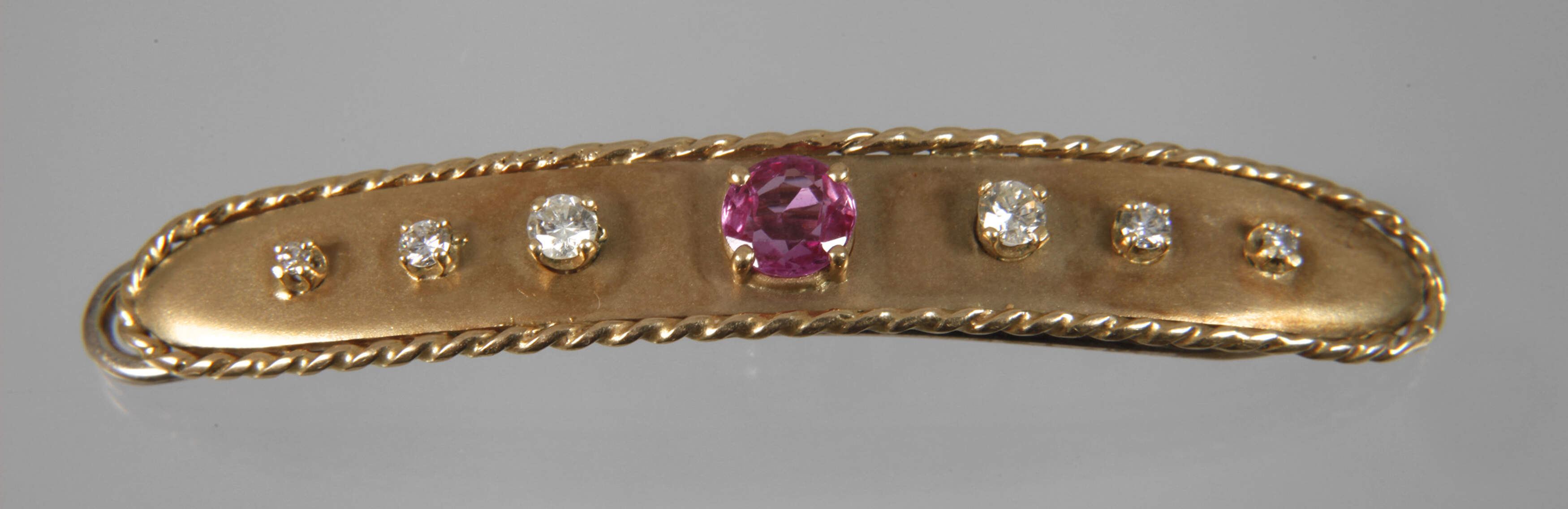 Haarspange mit Rubinen und Brillanten