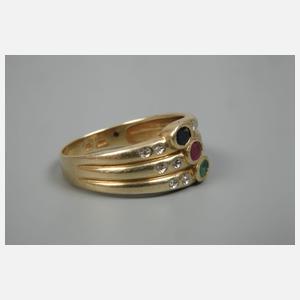 Damenring mit Steinbesatz