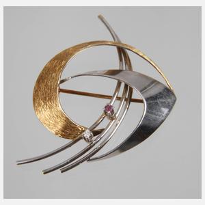 Brosche mit Steinbesatz