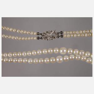 Zweireihige Perlenkette