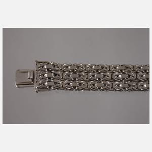 Massives Weißgoldarmband