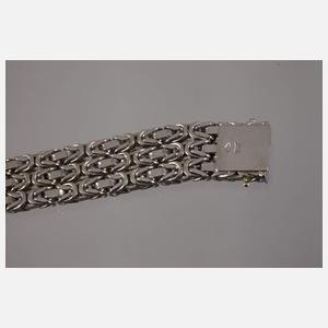 Massives Weißgoldarmband