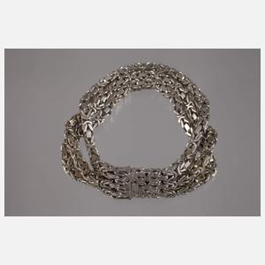 Massives Weißgoldarmband