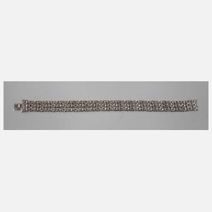 Massives Weißgoldarmband