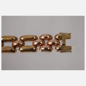 Breites Goldarmband Bicolor