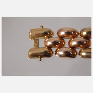 Breites Goldarmband Bicolor