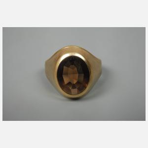 Herrenring mit Rauchquarz