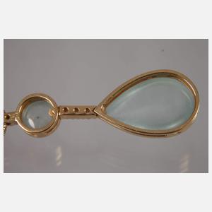 Hochwertiger Anhänger mit Aquamarinen und Brillanten