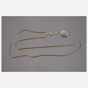 Hochwertiger Anhänger mit Aquamarinen und Brillanten