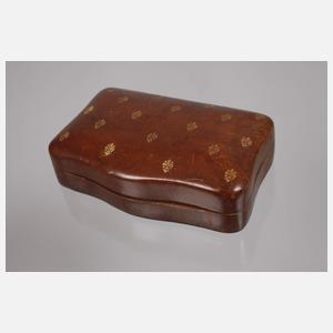 Konvolut Schmuckteile in Lederschatulle