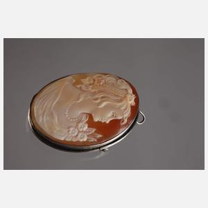 Sammlung Broschen mit Muschelcaméen