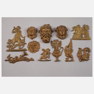 Konvolut antike Möbelbeschläge