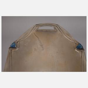 Silberschale mit Dumortierit