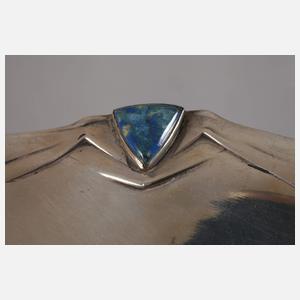 Silberschale mit Dumortierit