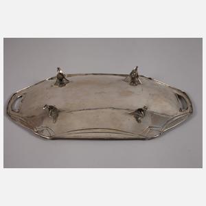 Silberschale mit Dumortierit