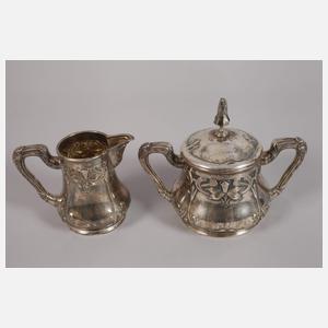 Silber Kaffee-/Teekernstück mit Tafelaufsatz