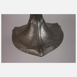 Kayserzinn zwei Fledermausleuchter Hugo Leven