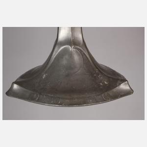 Kayserzinn zwei Fledermausleuchter Hugo Leven