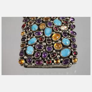 Gürtelschließe mit Steinbesatz