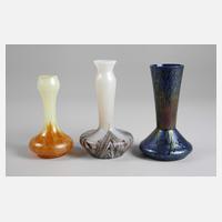 Drei kleine Jugendstilvasen111