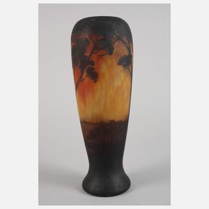 Daum Nancy Vase Landschaftsdekor