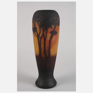 Daum Nancy Vase Landschaftsdekor