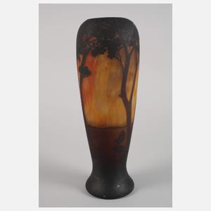 Daum Nancy Vase Landschaftsdekor