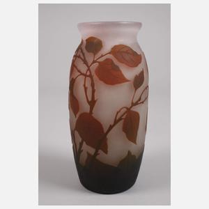 Arsall Ätzglasvase Hagebuttendekor