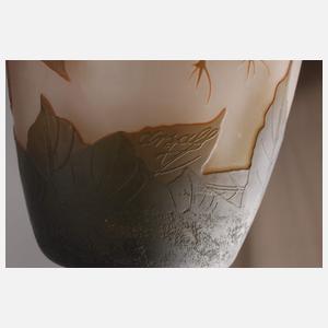 Arsall Ätzglasvase Hagebuttendekor