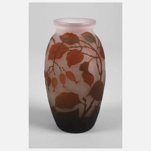 Arsall Ätzglasvase Hagebuttendekor