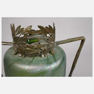 Böhmen große Vase mit Bronzemontur