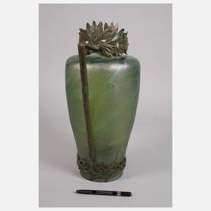 Böhmen große Vase mit Bronzemontur